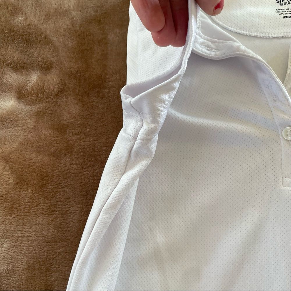 IZOD Girls Set of 2 Classic White Polo Shirts School Uniform Size 7-8 - Picture 6 of 15